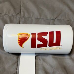 Cyclones White and Red slim can cooler